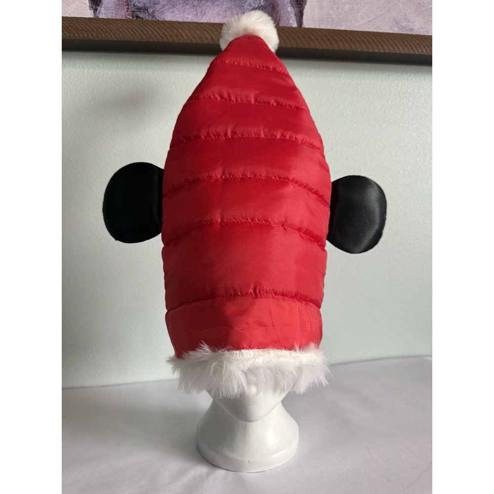 Disney Parks Mickey Mouse Puffer Santa Hat Mickey Mouse Ears NWT